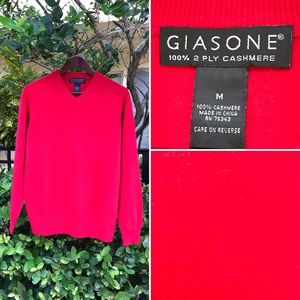 MEN’S VINTAGE RED CASHMERE MEDIUM SWEATER
